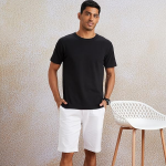 Men WHITE  fade shorts